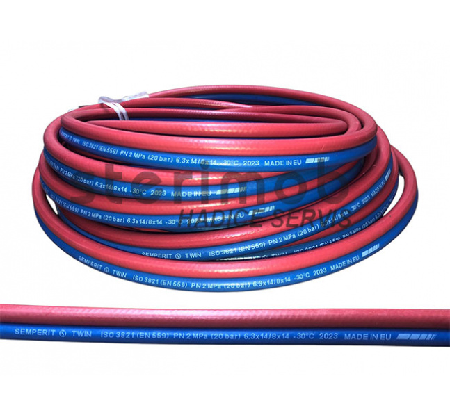 Hadica TWIN kyslík/acetylén  DN 6,3mm+8mm