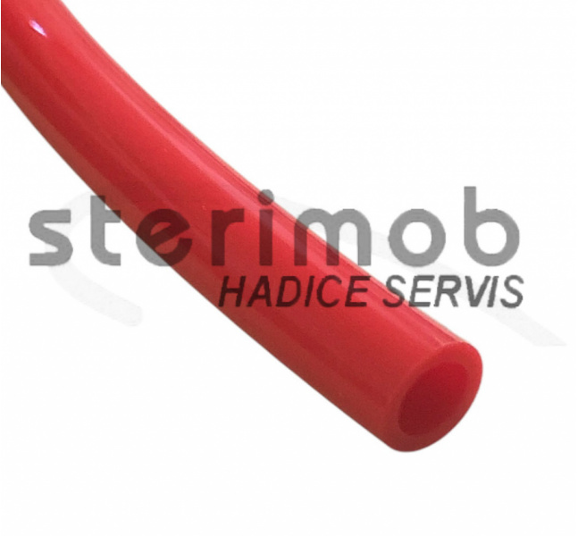 PU trúbka červená 8/5,5mm
