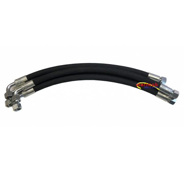 Hydraulická hadica 2SN DKR 1/4" (90°) - 800mm