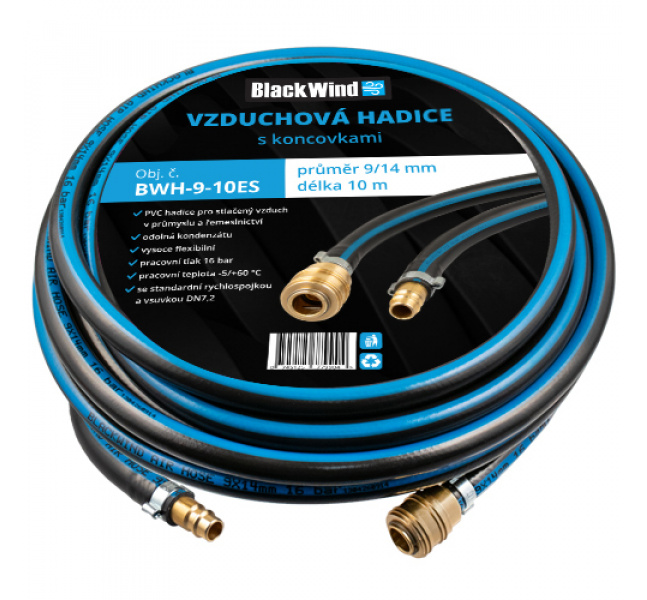 Hadica Black wind - 9mm s rýchlospojkami - 10m