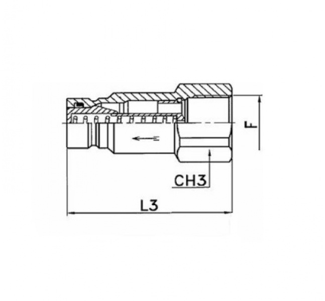 Rýchlospojka PLT4-22 zástrčka  G3/4" IG