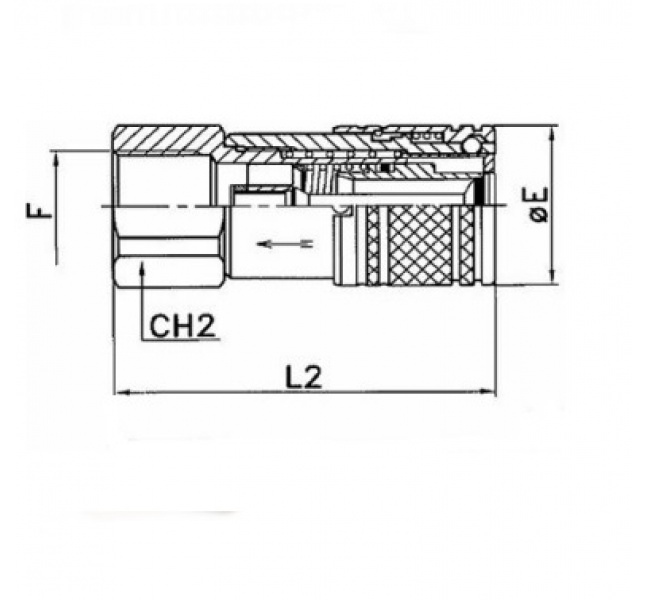 Rýchlospojka PLT4-22 zásuvka G3/4" IG