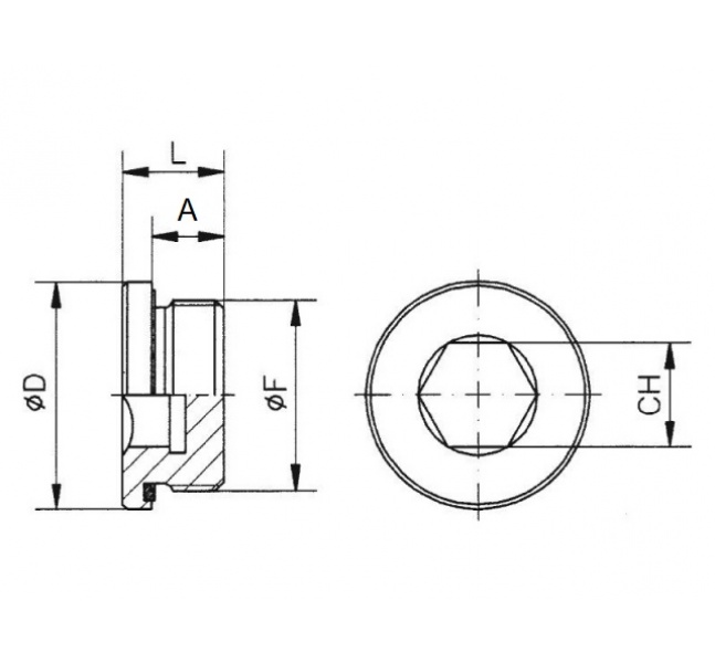 Zátka ZKE M10x1