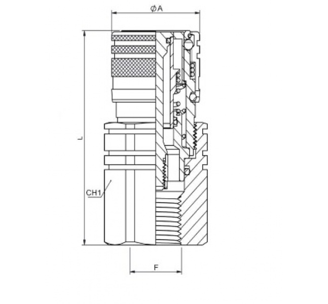 Rýchlospojka PLT4-13 zásuvka G1/2" IG