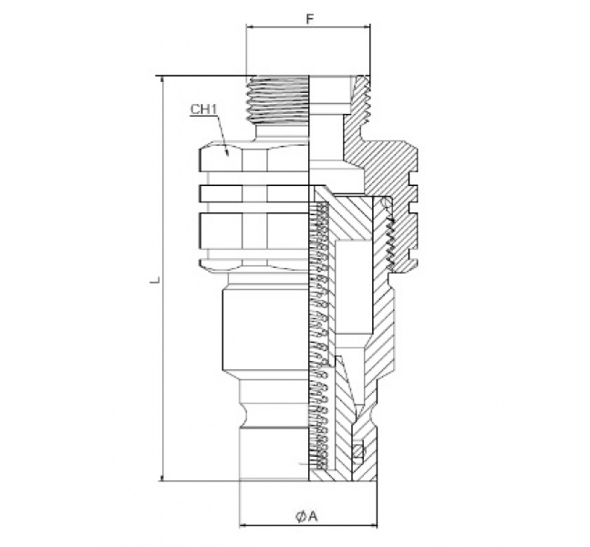 Rýchlospojka PLT4-20 zástrčka  M18x1,5 AG