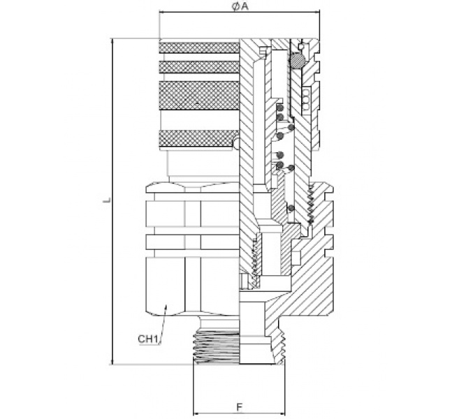 Rýchlospojka PLT4-20 zásuvka M18x1,5 AG