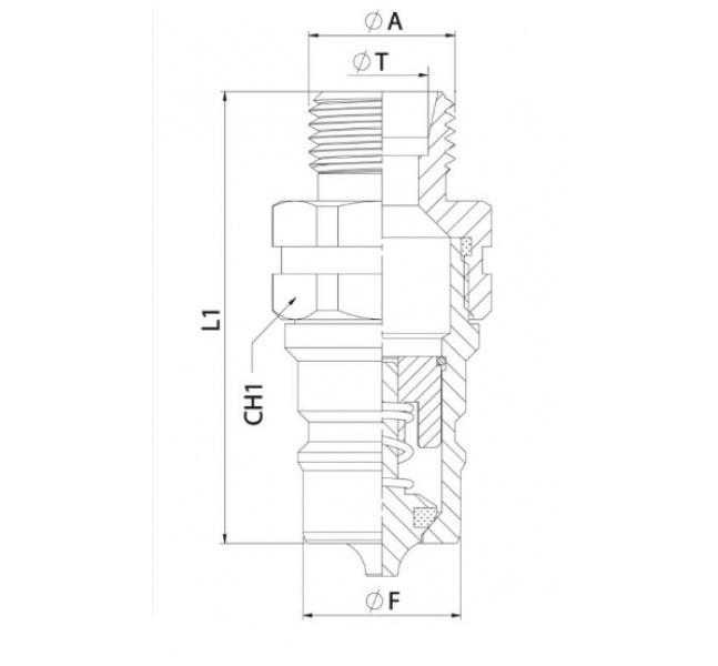 Rýchlospojka ISO-10 zástrčka M12x1,5 AG