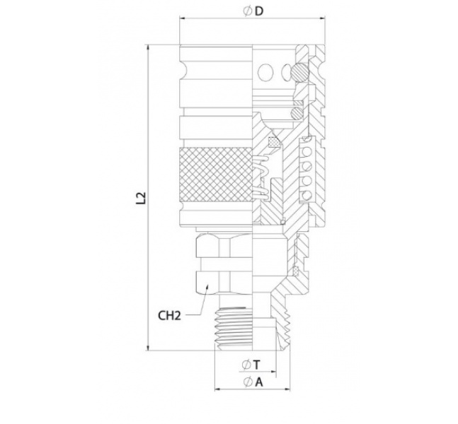 Rýchlospojka ISO-10 zásuvka M12x1,5 AG