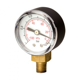 Manometer 40mm spodný závit  -1 až 0bar G1/8