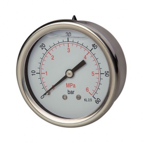 Manometer glycerínový 63mm zadný závit -1/0bar G1/4