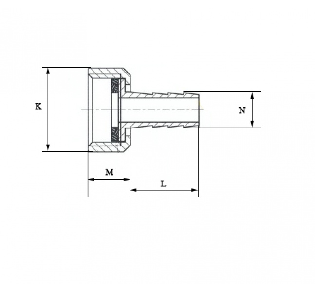 Hadicová koncovka s prevlečnou maticou G1/2"x10mm