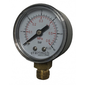 Manometer 40mm spodný závit  0-6bar G1/8