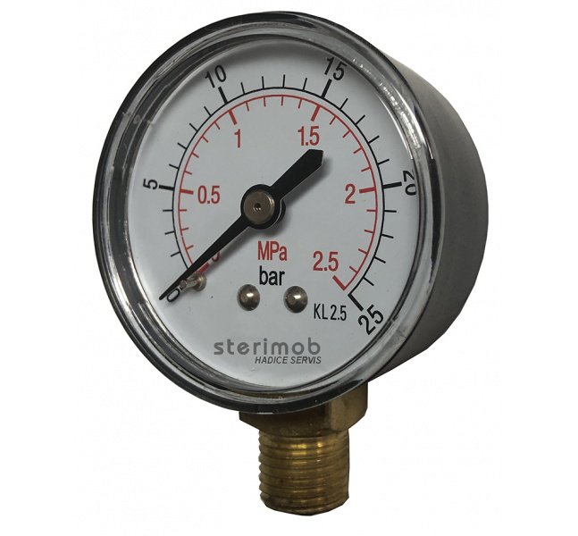 Manometer 40mm spodný závit  0-25bar G1/8"