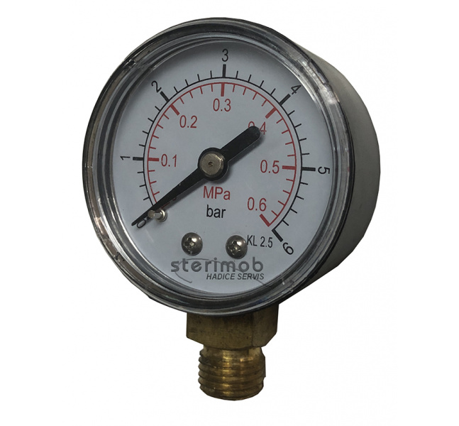 Manometer 50mm spodný závit 0-6bar G1/4"