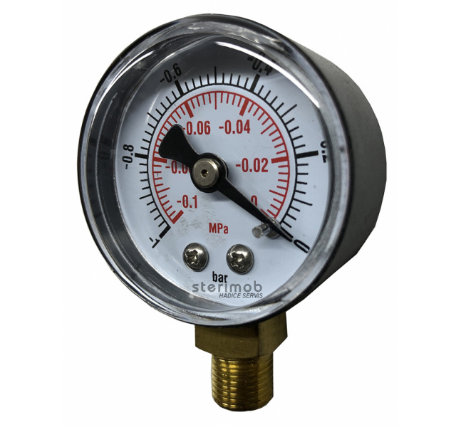 Manometer 40mm spodný závit  -1 až 0bar G1/8"