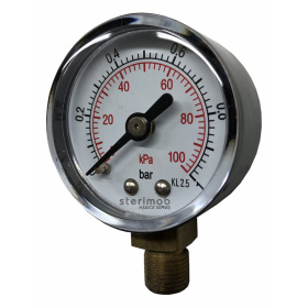 Manometer 40mm spodný závit  0-1bar G1/8