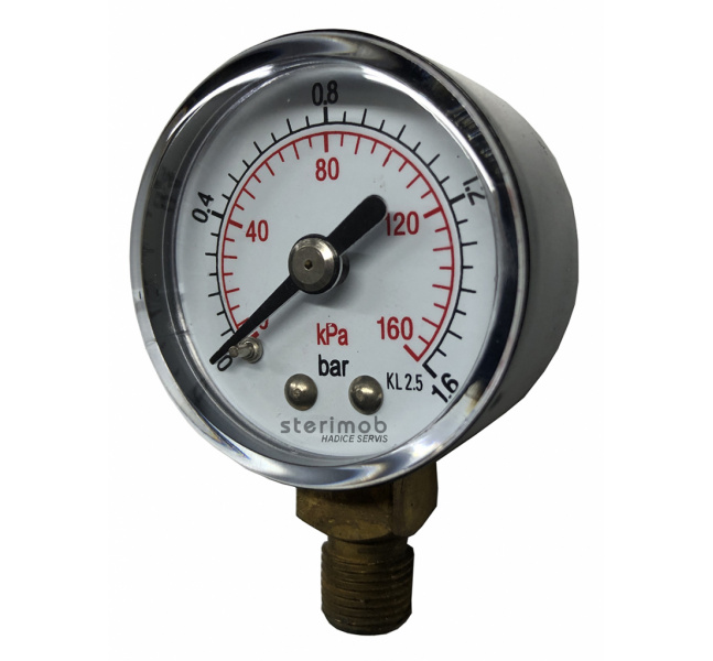 Manometer 40mm spodný závit  0-1,6bar G1/8"