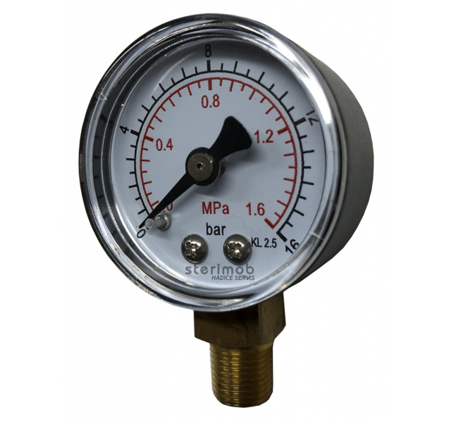 Manometer 40mm spodný závit  0-16bar G1/8"