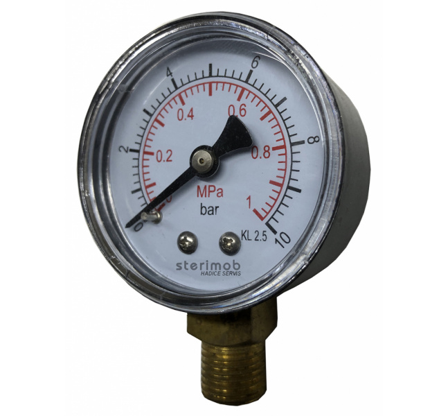 Manometer 40mm spodný závit  0-10bar G1/8"