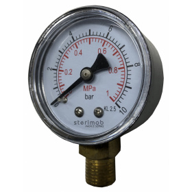 Manometer 50mm spodný závit 0-10bar G1/4