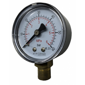 Manometer 50mm spodný závit 0-60bar G1/4