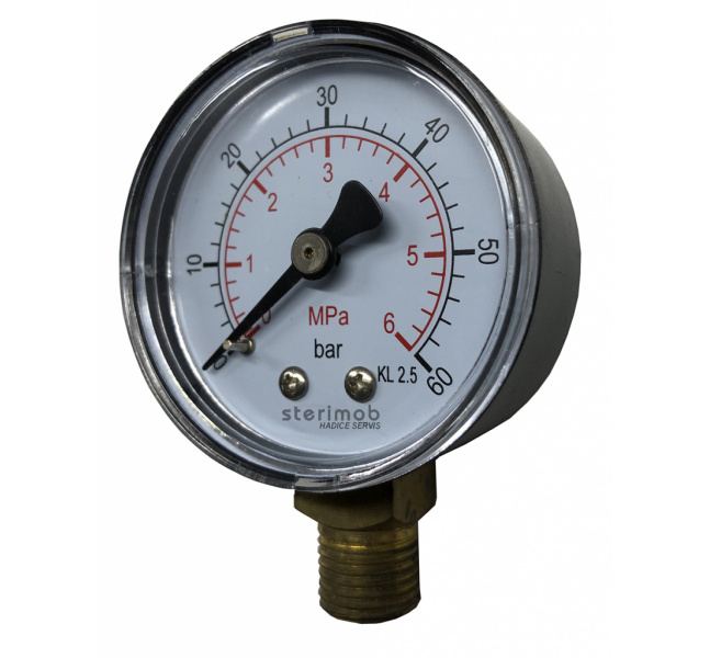 Manometer 50mm spodný závit 0-60bar G1/4"