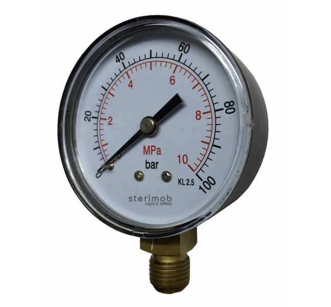 Manometer 63mm spodný závit  0-100bar  G1/4"