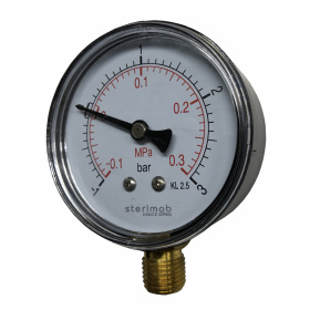 Manometer 63mm spodný závit -1 až 3bar  G1/4