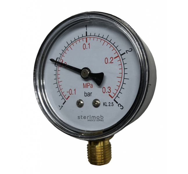 Manometer 63mm spodný závit -1 až 3bar  G1/4"