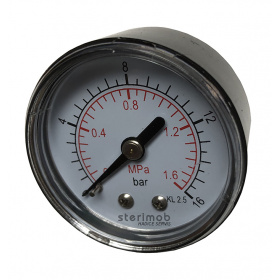 Manometer 63mm zadný závit  0-16bar  G1/4