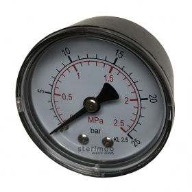 Manometer 63mm zadný závit  0-25bar  G1/4