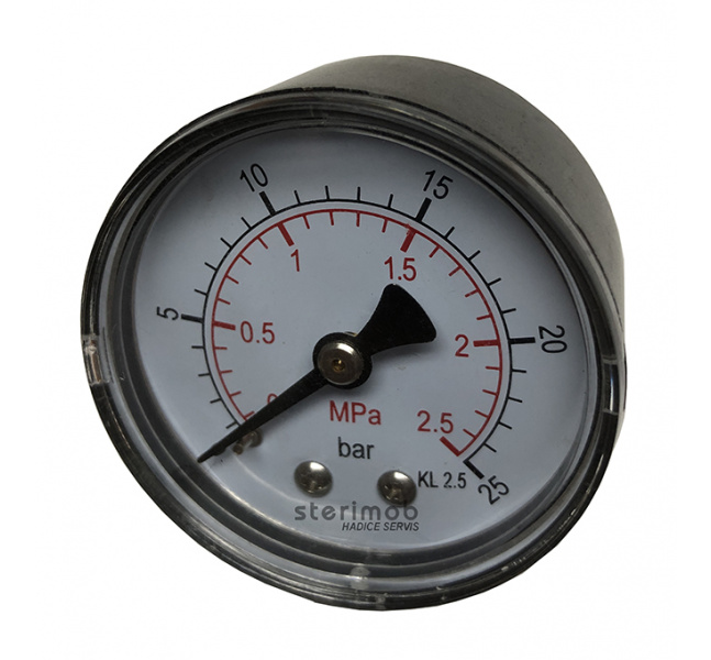 Manometer 63mm zadný závit  0-25bar  G1/4"