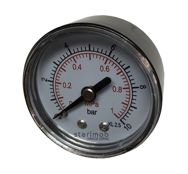 Manometer 50mm zadný závit 0-10bar G1/4"