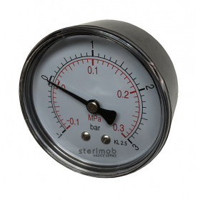 Manometer 63mm zadný závit -1 až 3bar G1/4