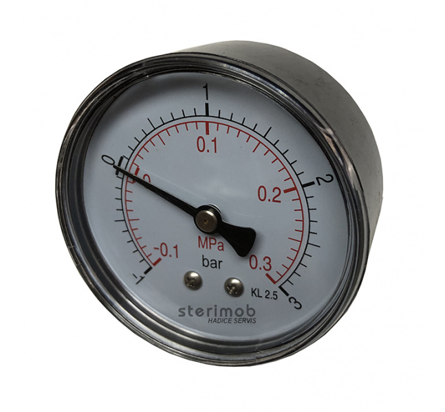 Manometer 63mm zadný závit -1 až 3bar G1/4"