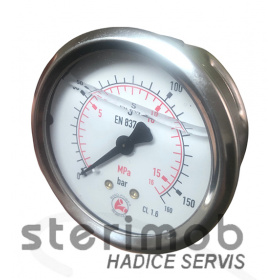 Manometer glycerínový 63mm zadný závit 0-160bar G1/4