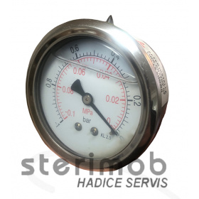 Manometer glycerínový 63mm zadný závit -1/0bar G1/4