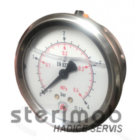 Manometer glycerínový 63mm zadný závit 0-4bar G1/4