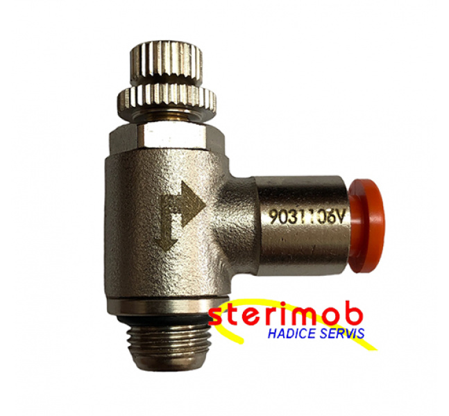 Škrtiaci ventil G1/8"x4mm "V"  ručné