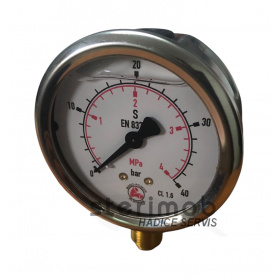 Glycerínový manometer 63mm spodný závit 0-40bar G1/4